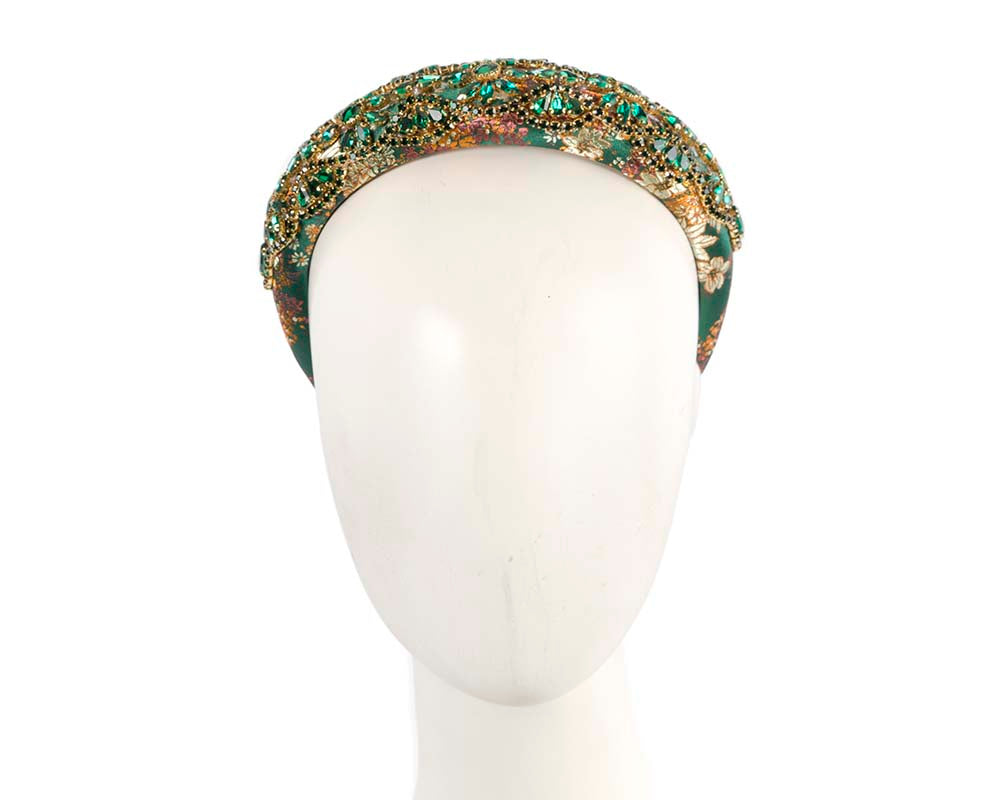 Exclusive green headband fascinator by Cupids Millinery CU552